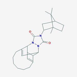 molecular formula C26H35N3O2 B375192 4-(1,7,7-Trimethyl-2-bicyclo[2.2.1]heptanyl)-2,4,6-triazapentacyclo[8.8.1.02,6.07,17.08,19]nonadeca-9,17-diene-3,5-dione 