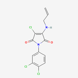 molecular formula C13H9Cl3N2O2 B3751923 3-(allylamino)-4-chloro-1-(3,4-dichlorophenyl)-1H-pyrrole-2,5-dione 