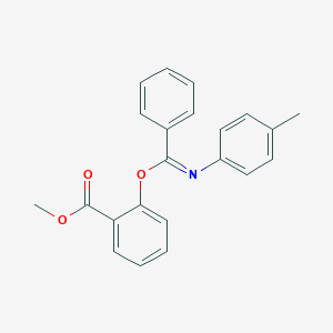 molecular formula C22H19NO3 B375193 Methyl 2-[[(4-methylphenyl)imino](phenyl)methoxy]benzoate 