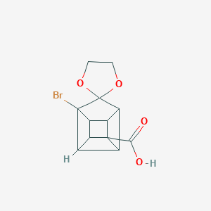 1-Bromospiro(pentacyclo[4.3.0.0~2,5~.0~3,8~.0~4,7~]nonane-9,2'-[1,3]-dioxolane)-4-carboxylic acid