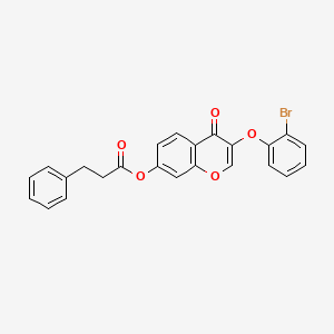 3-(2-bromophenoxy)-4-oxo-4H-chromen-7-yl 3-phenylpropanoate