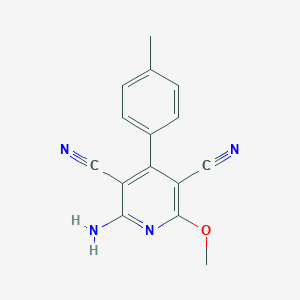 2-Amino-6-methoxy-4-(4-methylphenyl)pyridine-3,5-dicarbonitrile
