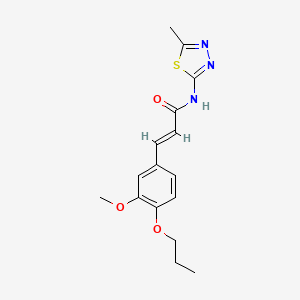 3-(3-methoxy-4-propoxyphenyl)-N-(5-methyl-1,3,4-thiadiazol-2-yl)acrylamide