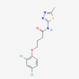 molecular formula C13H13Cl2N3O2S B3751991 4-(2,4-dichlorophenoxy)-N-(5-methyl-1,3,4-thiadiazol-2-yl)butanamide CAS No. 6552-52-9