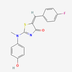 5-(4-fluorobenzylidene)-2-[(4-hydroxyphenyl)(methyl)amino]-1,3-thiazol-4(5H)-one