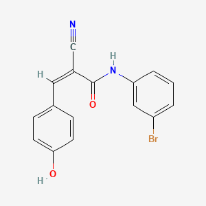 (Z)-N-(3-bromophenyl)-2-cyano-3-(4-hydroxyphenyl)prop-2-enamide