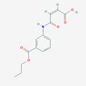 molecular formula C14H15NO5 B3752040 4-oxo-4-{[3-(propoxycarbonyl)phenyl]amino}-2-butenoic acid 