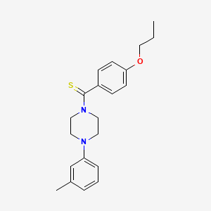 1-(3-METHYLPHENYL)-4-(4-PROPOXYBENZENECARBOTHIOYL)PIPERAZINE