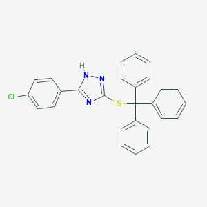 5-(4-chlorophenyl)-4H-1,2,4-triazol-3-yl trityl sulfide
