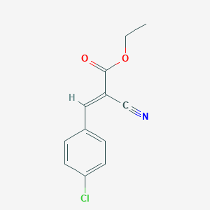 molecular formula C12H10ClNO2 B375209 Ethyl 3-(4-chlorophenyl)-2-cyanoacrylate CAS No. 2169-68-8