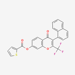 3-(1-naphthyl)-4-oxo-2-(trifluoromethyl)-4H-chromen-7-yl 2-thiophenecarboxylate