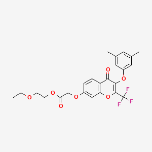 2-ethoxyethyl {[3-(3,5-dimethylphenoxy)-4-oxo-2-(trifluoromethyl)-4H-chromen-7-yl]oxy}acetate