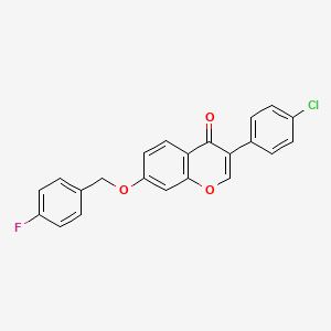 molecular formula C22H14ClFO3 B3752178 3-(4-chlorophenyl)-7-[(4-fluorobenzyl)oxy]-4H-chromen-4-one 