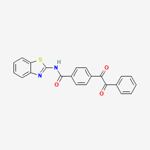 molecular formula C22H14N2O3S B3752212 N-1,3-benzothiazol-2-yl-4-[oxo(phenyl)acetyl]benzamide 