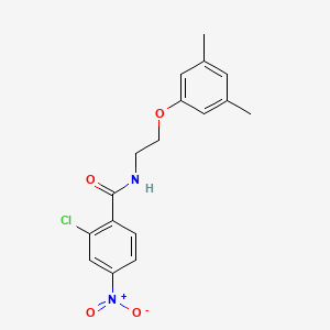 molecular formula C17H17ClN2O4 B3752259 2-chloro-N-[2-(3,5-dimethylphenoxy)ethyl]-4-nitrobenzamide 