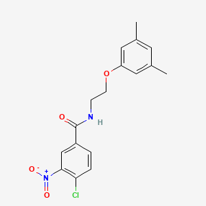 molecular formula C17H17ClN2O4 B3752275 4-chloro-N-[2-(3,5-dimethylphenoxy)ethyl]-3-nitrobenzamide 