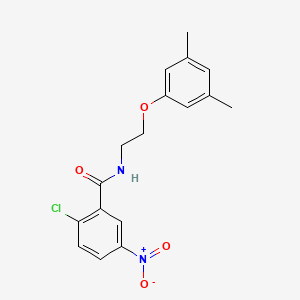 molecular formula C17H17ClN2O4 B3752277 2-chloro-N-[2-(3,5-dimethylphenoxy)ethyl]-5-nitrobenzamide 