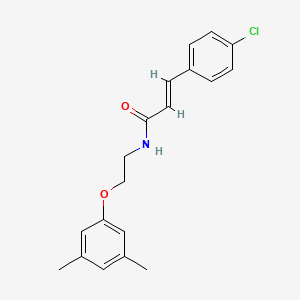 molecular formula C19H20ClNO2 B3752284 3-(4-chlorophenyl)-N-[2-(3,5-dimethylphenoxy)ethyl]acrylamide 