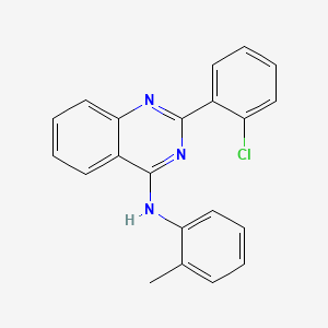 molecular formula C21H16ClN3 B3752292 2-(2-chlorophenyl)-N-(2-methylphenyl)-4-quinazolinamine 