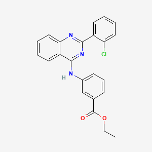 molecular formula C23H18ClN3O2 B3752304 ethyl 3-{[2-(2-chlorophenyl)-4-quinazolinyl]amino}benzoate 