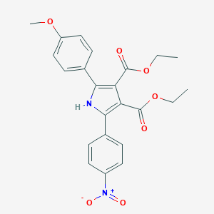 molecular formula C23H22N2O7 B375231 diethyl 2-{4-nitrophenyl}-5-(4-methoxyphenyl)-1H-pyrrole-3,4-dicarboxylate 