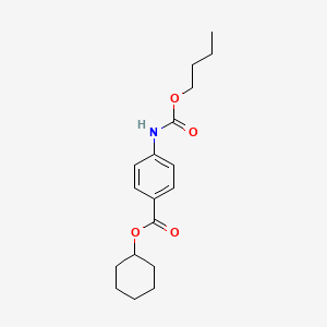 molecular formula C18H25NO4 B3752352 cyclohexyl 4-[(butoxycarbonyl)amino]benzoate 