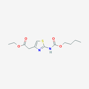 molecular formula C12H18N2O4S B3752382 ethyl {2-[(butoxycarbonyl)amino]-1,3-thiazol-4-yl}acetate 