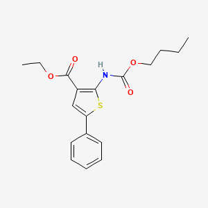 molecular formula C18H21NO4S B3752396 ethyl 2-[(butoxycarbonyl)amino]-5-phenyl-3-thiophenecarboxylate 