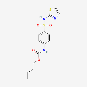 molecular formula C14H17N3O4S2 B3752417 butyl {4-[(1,3-thiazol-2-ylamino)sulfonyl]phenyl}carbamate 