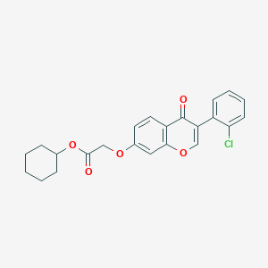 CYCLOHEXYL 2-{[3-(2-CHLOROPHENYL)-4-OXO-4H-CHROMEN-7-YL]OXY}ACETATE