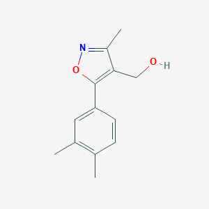 molecular formula C13H15NO2 B037525 (5-(3,4-Dimethylphenyl)-3-methylisoxazol-4-yl)methanol CAS No. 113841-97-7