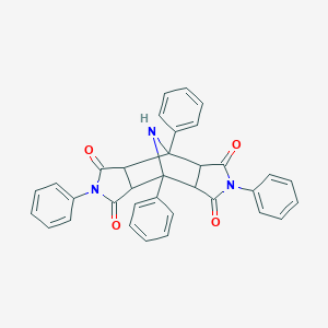 molecular formula C34H25N3O4 B375250 1,4,7,10-Tetraphenyl-4,10,13-triazatetracyclo[5.5.1.02,6.08,12]tridecane-3,5,9,11-tetrone 