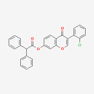 [3-(2-Chlorophenyl)-4-oxochromen-7-yl] 2,2-diphenylacetate