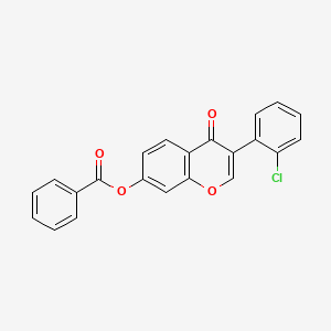 molecular formula C22H13ClO4 B3752507 [3-(2-Chlorophenyl)-4-oxochromen-7-yl] benzoate 