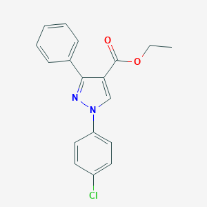 molecular formula C18H15ClN2O2 B375251 ethyl 1-(4-chlorophenyl)-3-phenyl-1H-pyrazole-4-carboxylate 