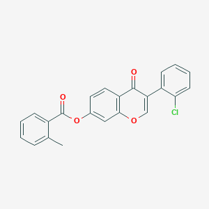 molecular formula C23H15ClO4 B3752510 [3-(2-Chlorophenyl)-4-oxochromen-7-yl] 2-methylbenzoate 