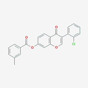 [3-(2-Chlorophenyl)-4-oxochromen-7-yl] 3-methylbenzoate