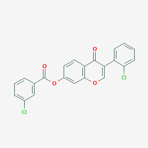 [3-(2-Chlorophenyl)-4-oxochromen-7-yl] 3-chlorobenzoate