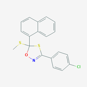 molecular formula C19H14ClNOS2 B375254 3-(4-Chlorophenyl)-5-(methylsulfanyl)-5-(1-naphthyl)-1,4,2-oxathiazole 