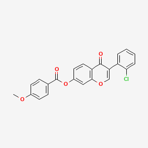 molecular formula C23H15ClO5 B3752541 3-(2-chlorophenyl)-4-oxo-4H-chromen-7-yl 4-methoxybenzoate 