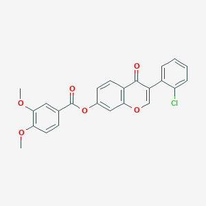 3-(2-chlorophenyl)-4-oxo-4H-chromen-7-yl 3,4-dimethoxybenzoate