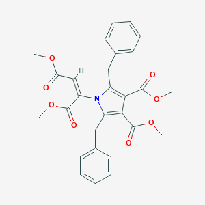 molecular formula C28H27NO8 B375255 dimethyl 2,5-dibenzyl-1-[3-methoxy-1-(methoxycarbonyl)-3-oxo-1-propenyl]-1H-pyrrole-3,4-dicarboxylate 