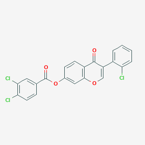 [3-(2-Chlorophenyl)-4-oxochromen-7-yl] 3,4-dichlorobenzoate