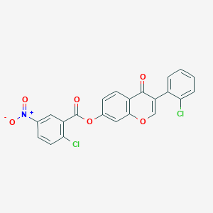 [3-(2-Chlorophenyl)-4-oxochromen-7-yl] 2-chloro-5-nitrobenzoate