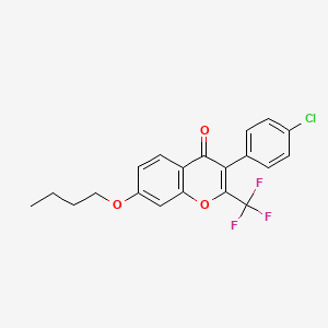 7-butoxy-3-(4-chlorophenyl)-2-(trifluoromethyl)-4H-chromen-4-one