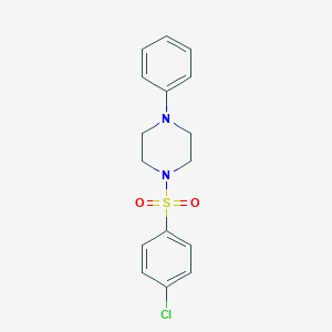 molecular formula C16H17ClN2O2S B375262 1-[(4-Chlorophenyl)sulfonyl]-4-phenylpiperazine 