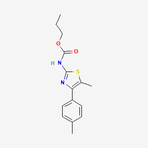 molecular formula C15H18N2O2S B3752637 propyl [5-methyl-4-(4-methylphenyl)-1,3-thiazol-2-yl]carbamate 