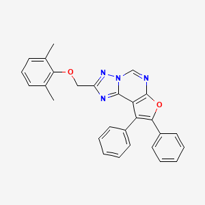 2,6-DIMETHYLPHENYL [(8,9-DIPHENYLFURO[3,2-E][1,2,4]TRIAZOLO[1,5-C]PYRIMIDIN-2-YL)METHYL] ETHER