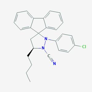 3'-butyl-1'-(4-chlorophenyl)-2'-cyanospiro[9H-fluorene-9,5'-pyrazolidine]