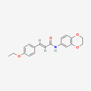 molecular formula C19H19NO4 B3752662 (2E)-N-(2,3-dihydro-1,4-benzodioxin-6-yl)-3-(4-ethoxyphenyl)prop-2-enamide 